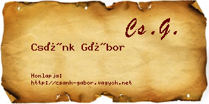 Csánk Gábor névjegykártya