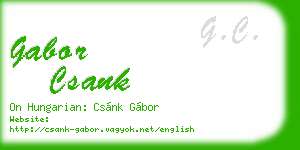 gabor csank business card